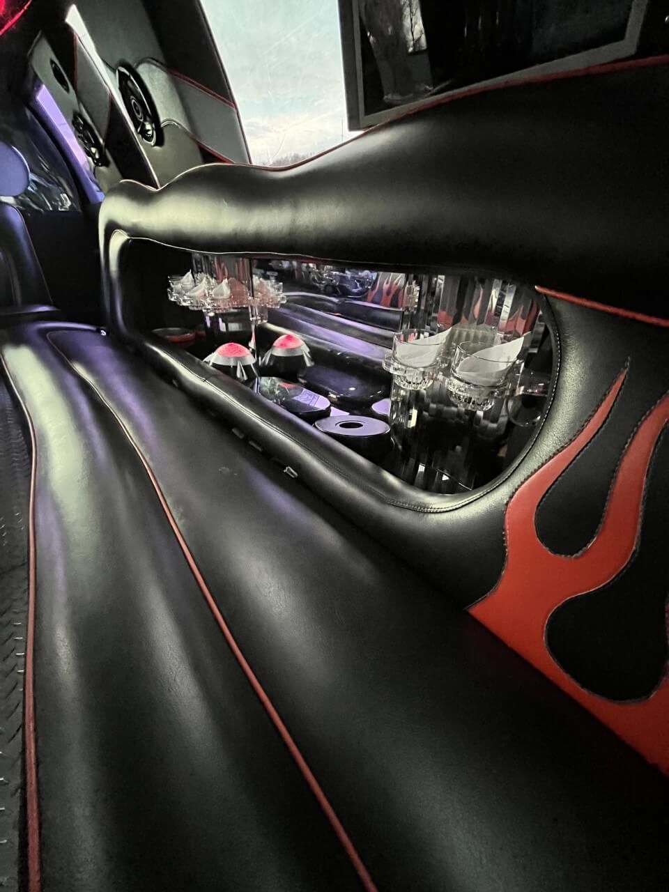 F250 limousine chrome mirrored ceiling